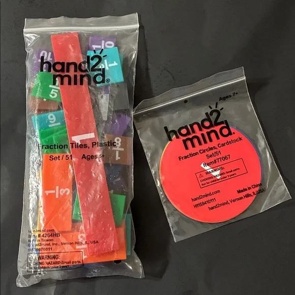 Hand2Mind - FRACTION TILES & CIRCLES SETS (102 pieces) - Picture 4 of 11